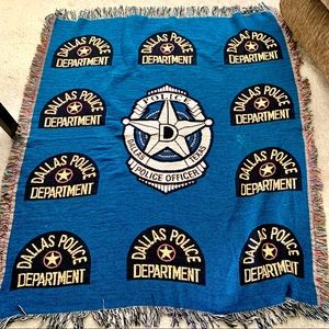 Dallas Police 62"x54" sofa throw NEW!